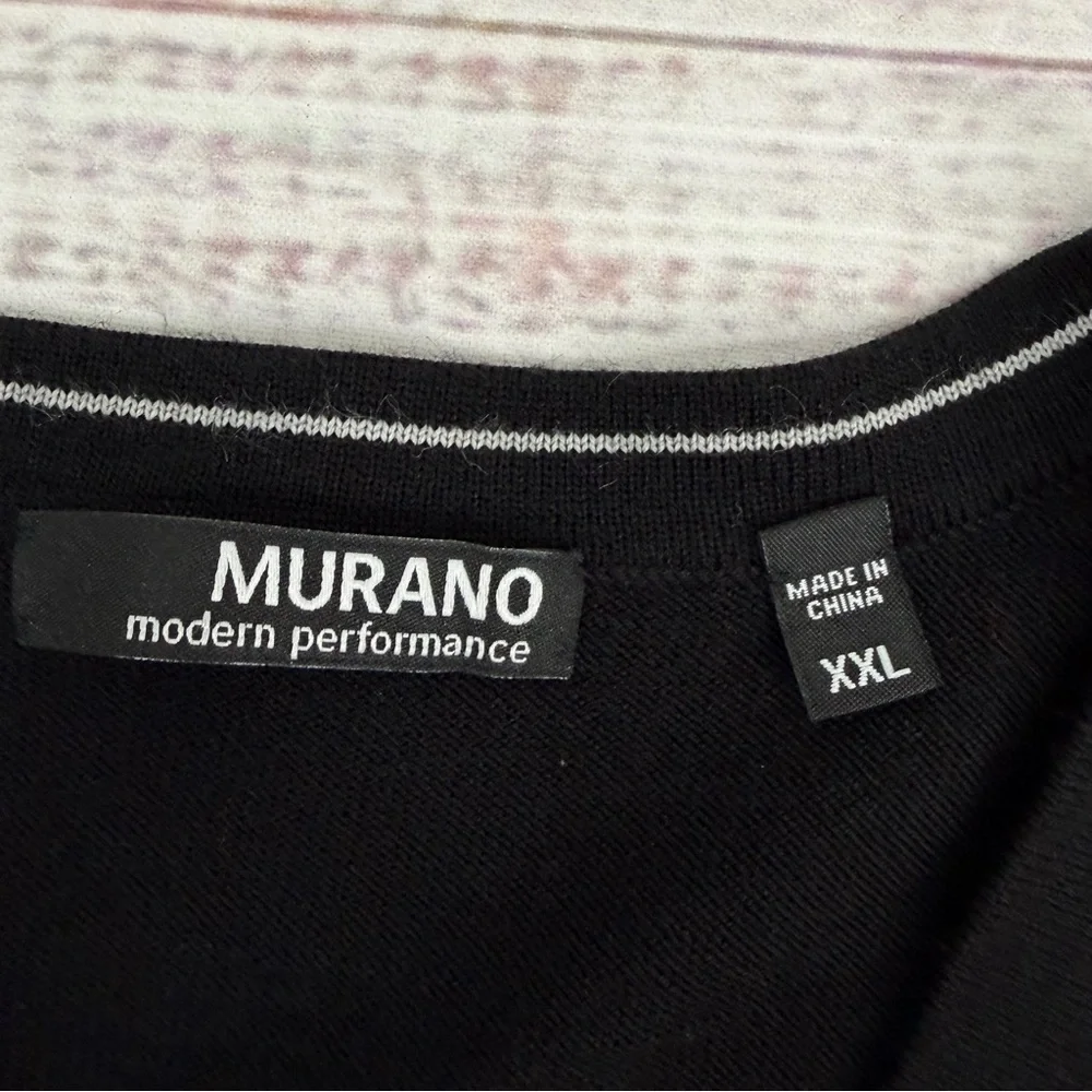 Murano Men’s Size XXL Black V Neck Sweater - Picture 13 of 16